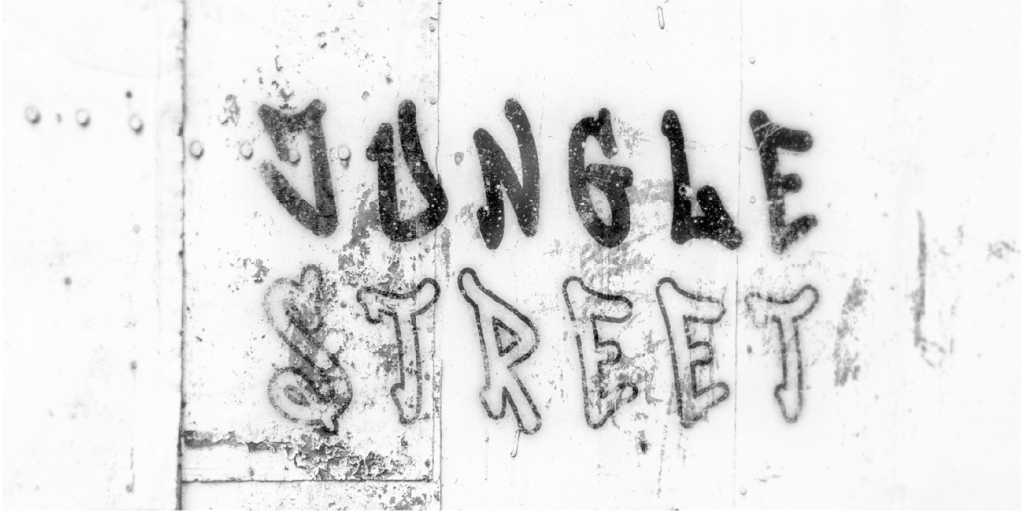 Пример шрифта Jungle street